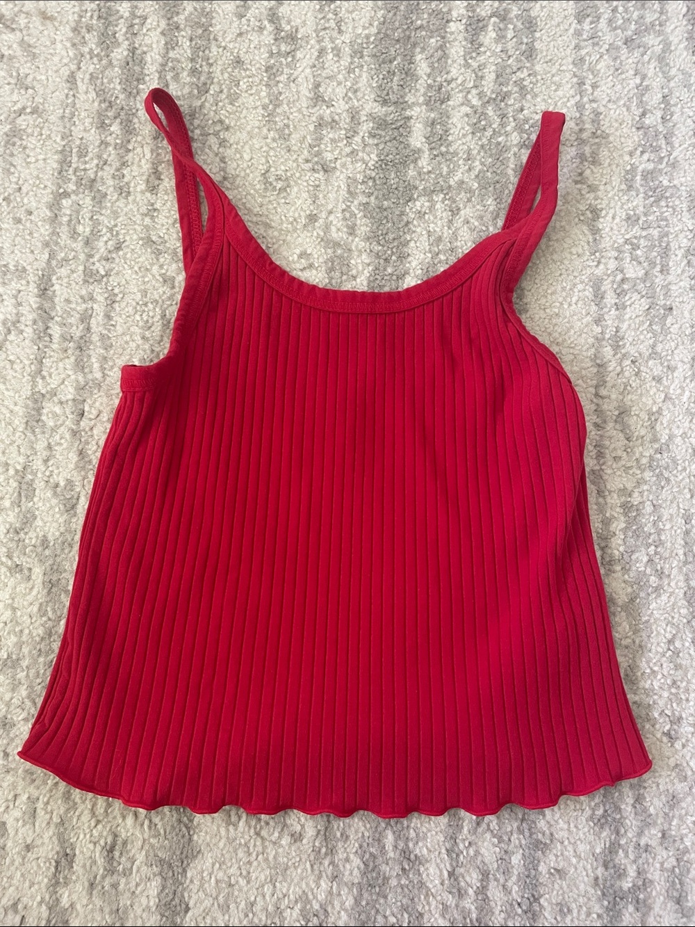 Old Navy Red Ribbed Tank Top